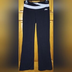 Women's Fila Black and Gray Boot Cut Flare Pants, Size XS